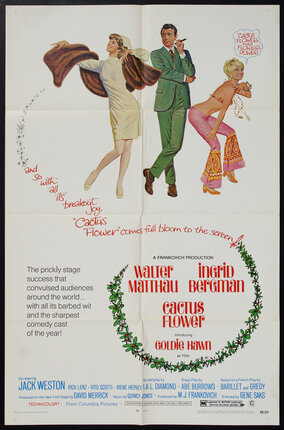 a poster of a man standing in the center of two women