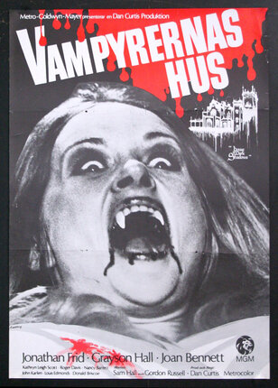 a poster of a woman with fangs