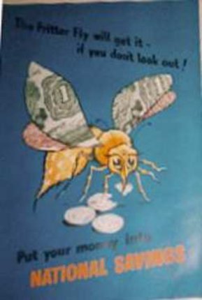 a poster with a bug and money