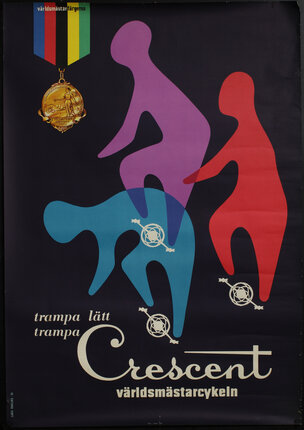 a poster with colorful figures