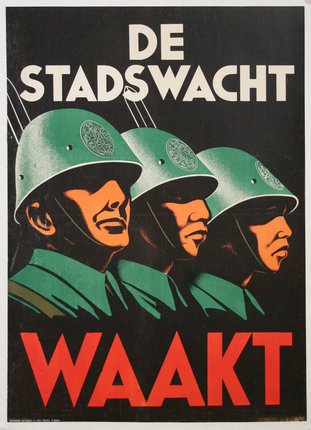 a poster of soldiers in green uniforms