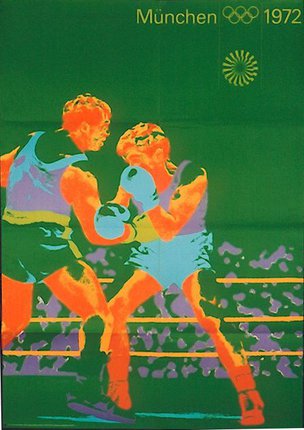 a poster of two boxers in a ring