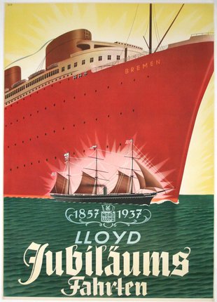 a poster of a ship