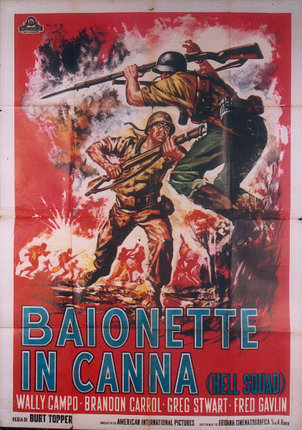 a poster of soldiers fighting with guns