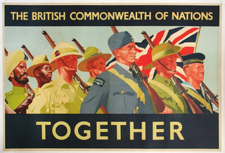 a poster of soldiers with a flag and a flag