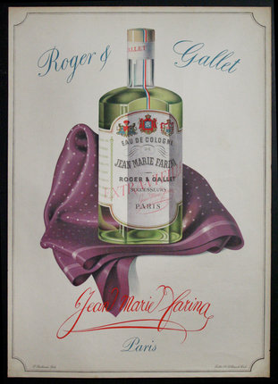 a bottle of cologne on a cloth