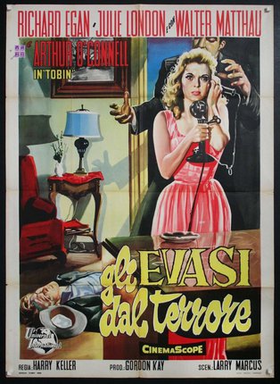 a movie poster of a woman talking on a telephone