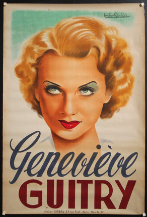 a poster of a woman with red lipstick