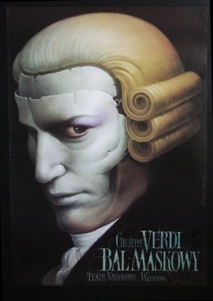 a poster of a man with a wig
