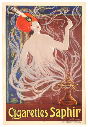 a poster of a woman with a white hair blowing out of the wind