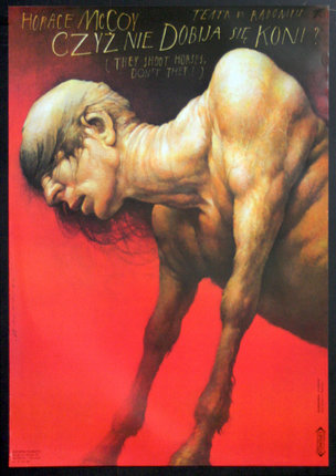 a poster of a man with a very skinny body