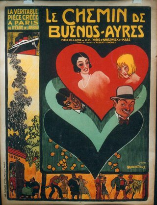 a poster with a couple of people in the shape of a heart