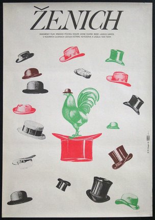 a poster with many hats
