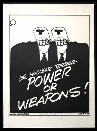 a poster with two men wearing masks