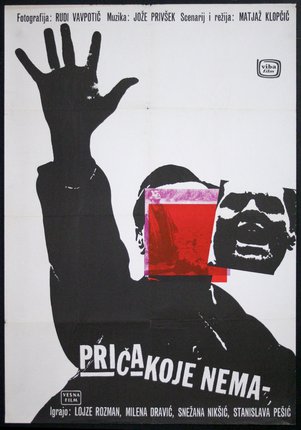 a poster of a man with his hand up