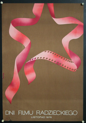 a poster with a pink ribbon