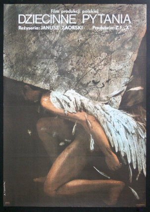 a person with wings and a large stone