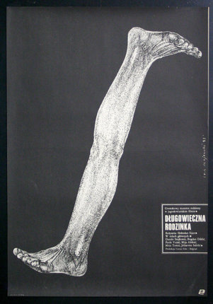 a poster of a leg
