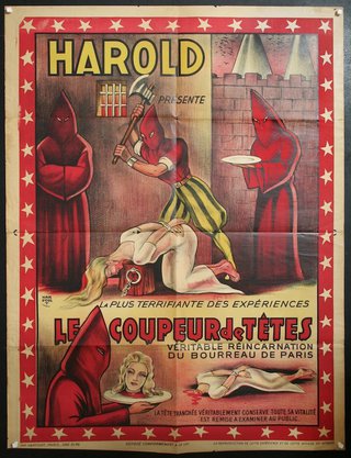 a poster of a woman in a red mask