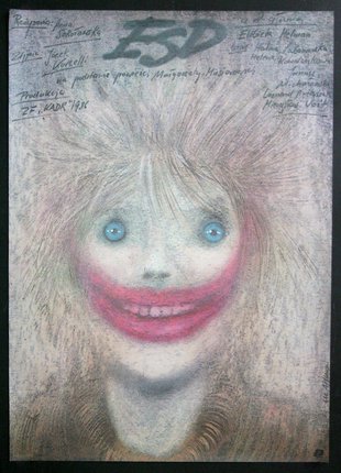 a drawing of a person with a clown face