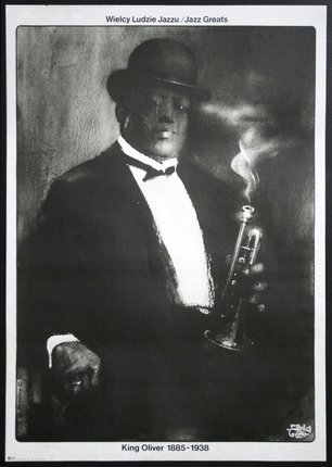 a man holding a trumpet