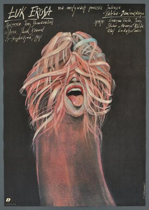 a poster of a woman with her tongue out