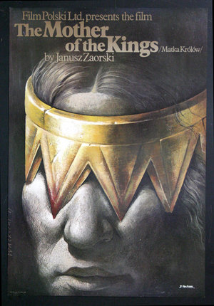 a book cover with a gold crown on a man's face