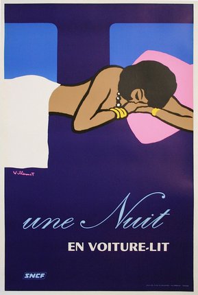 a poster of a woman lying on a bed