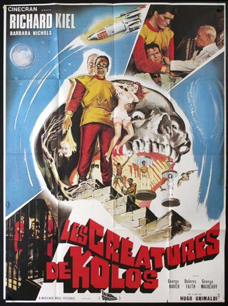 a movie poster with a man on top of a skull