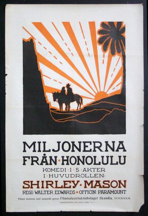 a poster with two men riding horses
