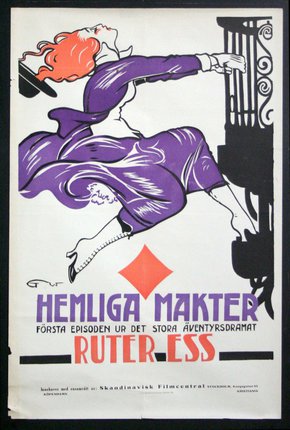 a poster of a woman in a purple robe