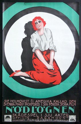 a poster of a woman sitting on a circle