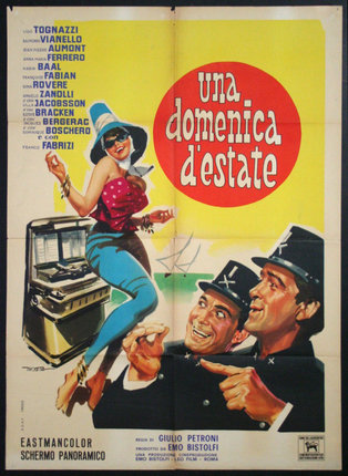 a movie poster with a woman dancing on a typewriter