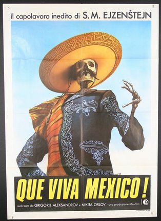 a poster of a skeleton wearing a hat