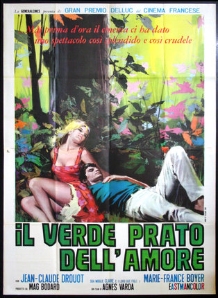 a poster of a man and woman lying down