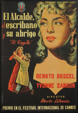 movie poster with a blonde woman's face and a short man and a taller woman dancing.