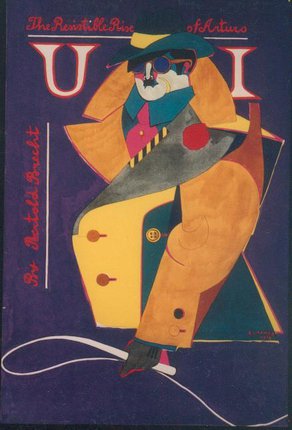a poster of a man in a yellow coat
