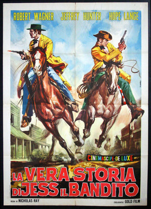 a movie poster of two men riding horses