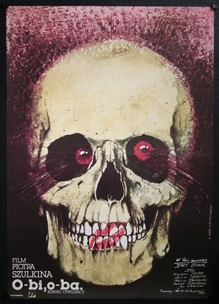 a poster of a skull