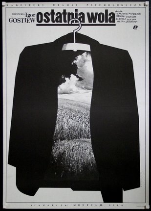 a poster with a coat on it
