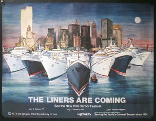 a poster of a group of boats in the water