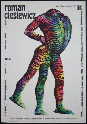 a poster of a man in a body suit