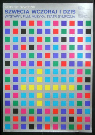 a colorful squares on a white background