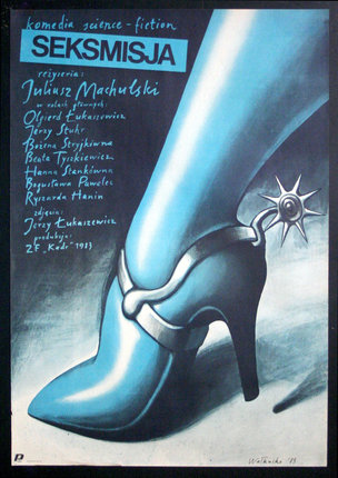 a poster of a woman's leg with a high heel