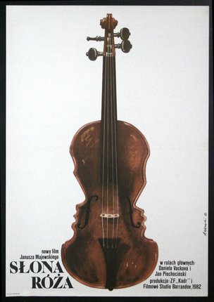 a poster of a violin