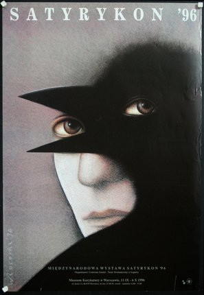 a poster of a person with a black mask