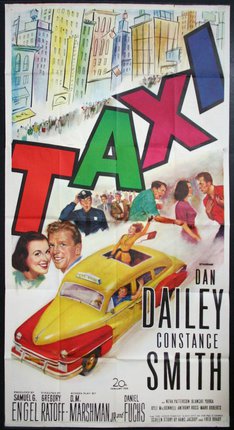 a poster of a taxi cab