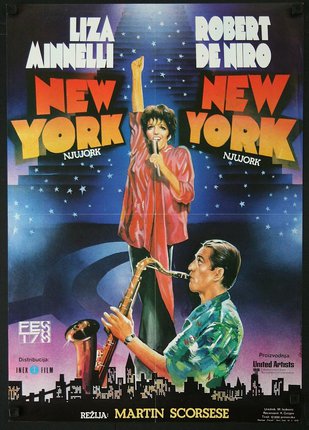 a poster of a man and woman with a microphone