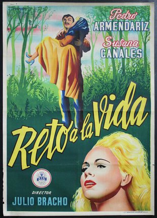 a movie poster with a woman and man