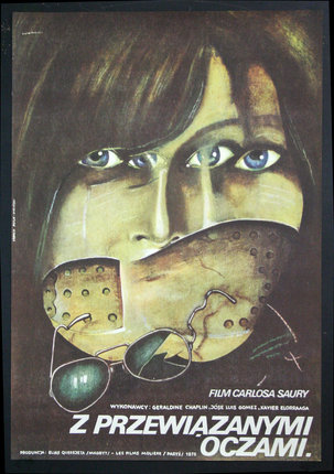 a movie poster of a woman with a patch on her face